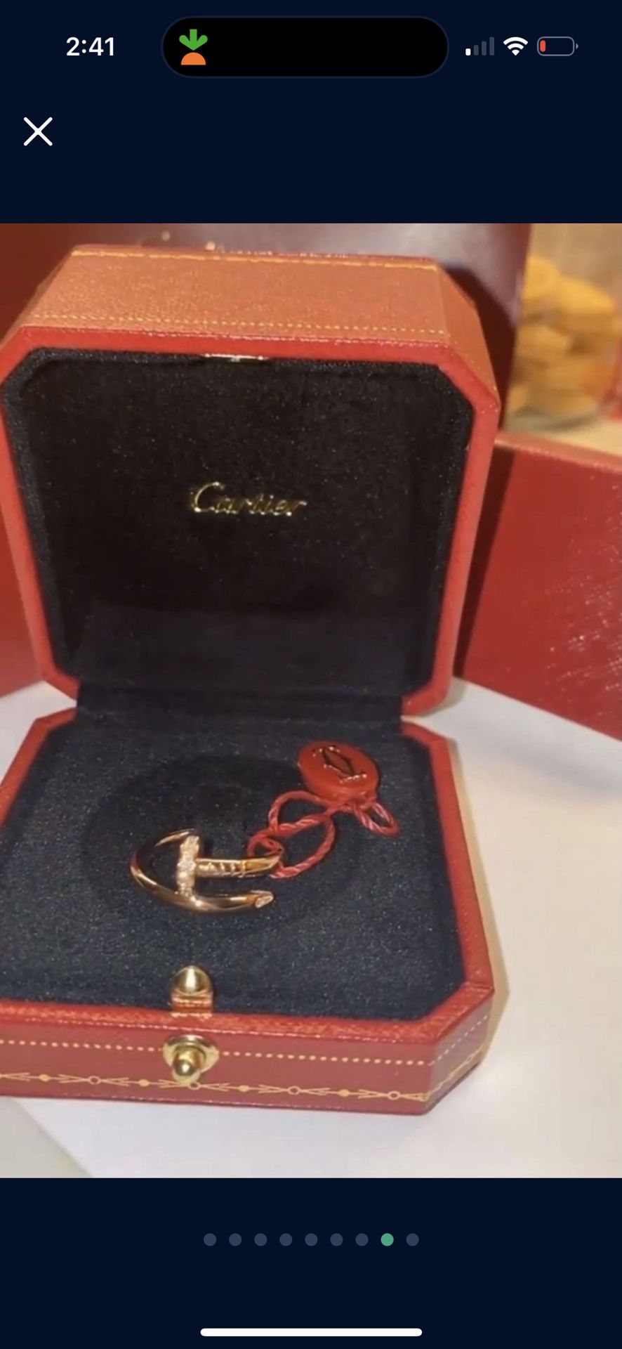 CARTIER JUSTE UN CLOU RING Rose Gold With Diamonds