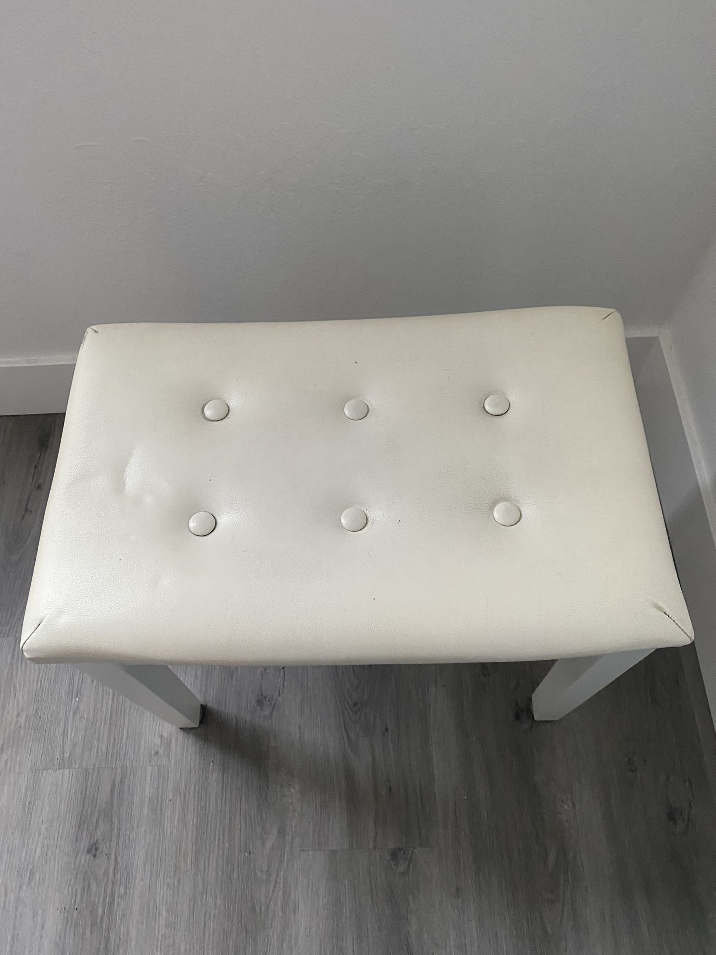 White Stool Bench