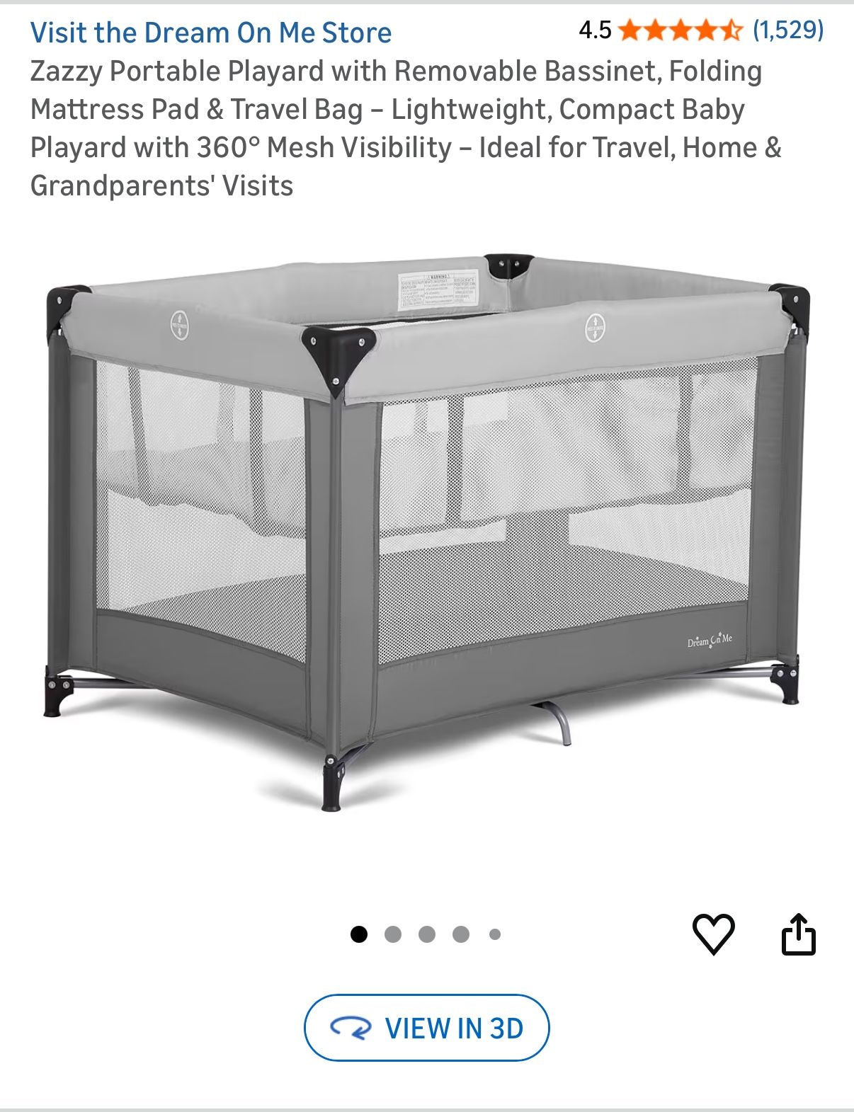 Portable play yard bassinet