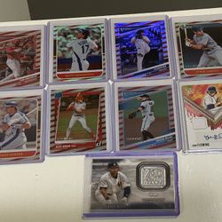 MLB Baseball Card Lot Of 9 (Numbred, Patches, Auto)