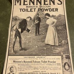 Vintage Mennen’s Borated Talcum Toilet Ad