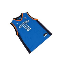 Adidas Oklahoma City Thunder Kevin Durant 35 Blue Jersey - Youth Size Large