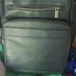 Samsonite Navy Leather Backpack 