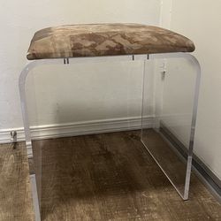 Vintage lucite vanity stool
