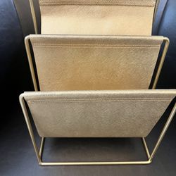 Gold Martha Stewart Two Compartment File