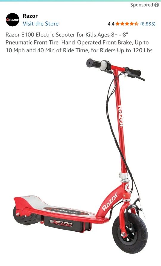 Kids Razor Electric Scooter. Needs New Battery.