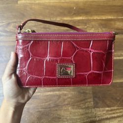 Dooney & Bourke Croc Embossed Leather Wristlet