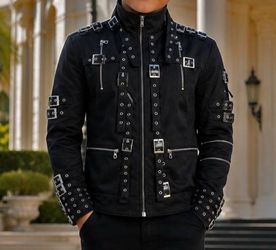 Michael Jackson Bad Kids Jacket | Boys Girls Cosplay & Black Rock Concert Costume