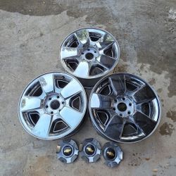 3 Chevrolet 20" OEM Rims With Lug Nuts Hubcaps