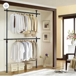 Adjustable 2 tier hanger clothing rack