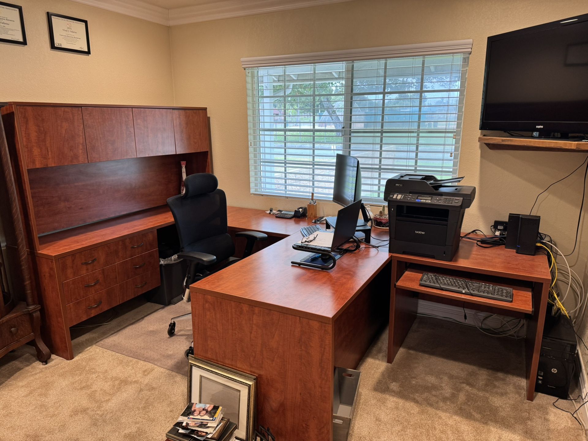 Five Piece Office Desk Set (Chair & Printer Not Included)