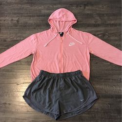 Nike Women’s Hoodie Jacket & Shorts 