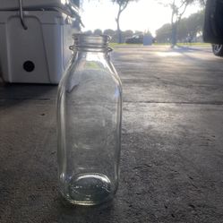 Glass Milk Bottles No Lid