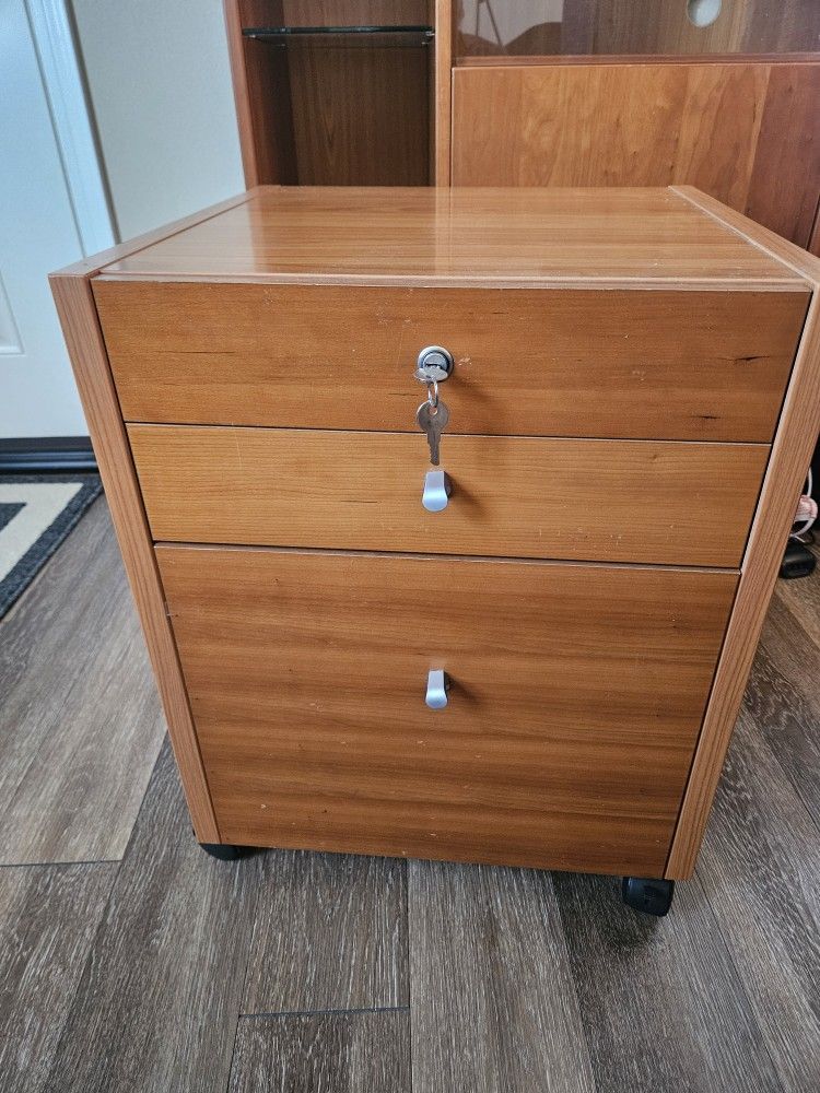 Short Wooden File Cabinet - Legal Size