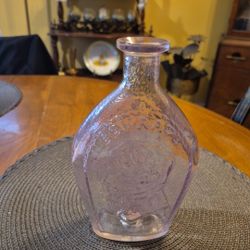 1985 Purple courage decanter glass bottle