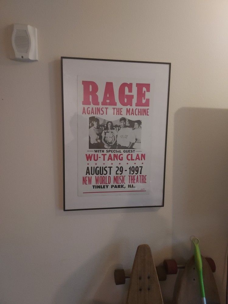 Rage Against The Machine With Wu Tang Clan Concert Poster Framed