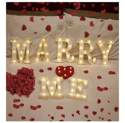 “Marry Me” Light Up Letters