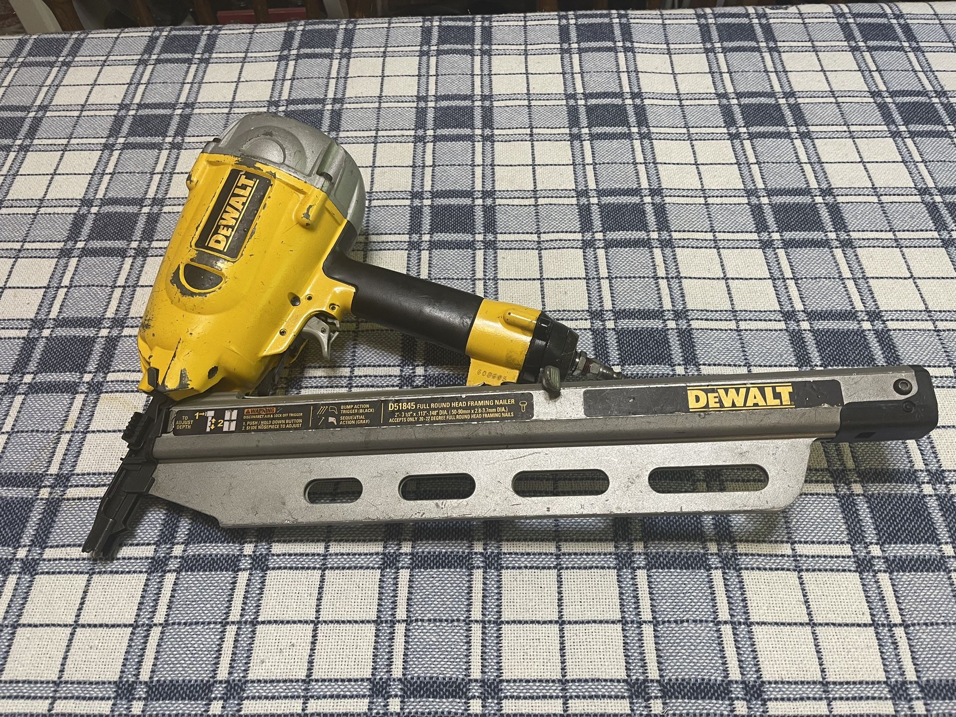 Dewalt Pneumatic Framing Nailer With Nails