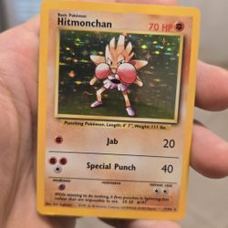 Base Set Hitmonchan Pokemon Card