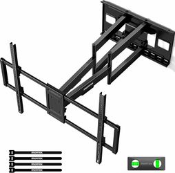 monTEK Heavy Duty TV Wall Mount 60-120” Full Motion 40” Long Arm 265 LBS Capacity