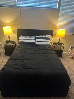 Bedroom set. Frame-mattress-dresser(fabric drawers) only
