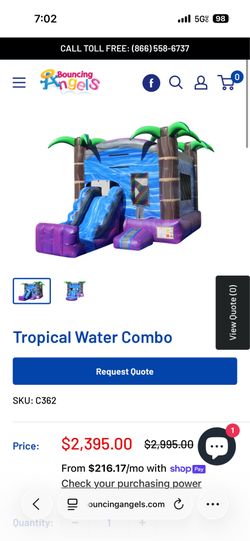 Tropical Waterslide Combo