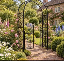 Metal black Garden Arch Door