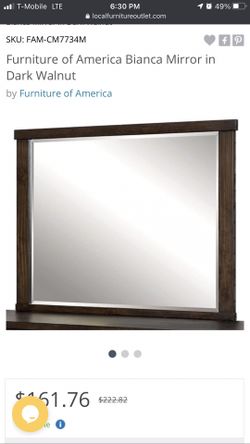 Furniture of America dresser mirror