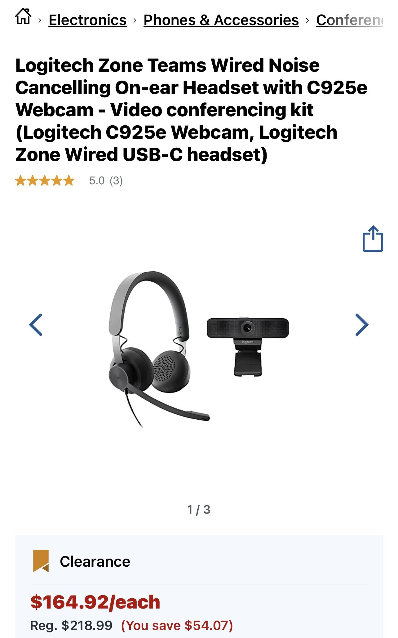 Logitec Headset & Webcam Duo