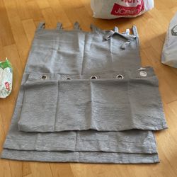 Window Curtains Gray 