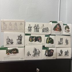 Department 56 Dickens Village Figurine Bundle – Large Lot of Village People & Vendor Scenes
