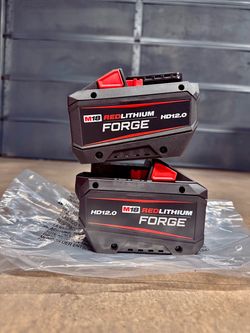 (2) Milwaukee M18 FORGE 12.0 Batteries