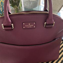 Purple Kate Spade Handbag  With Crossbody Option 