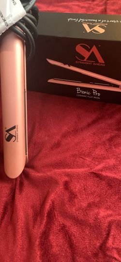 Rose gold strait ahead bionic pro ceramic flat iron.
