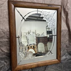 Vintage Etched Mirror