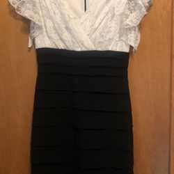 White And Black Cocktail Dress