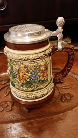 Beautiful West German beer stein by Thewalt. Very detailed and colorful, and would make a great gift or addition to your collection!