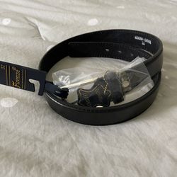Firenze Genuine Leather Black Belt Size 32 NWT