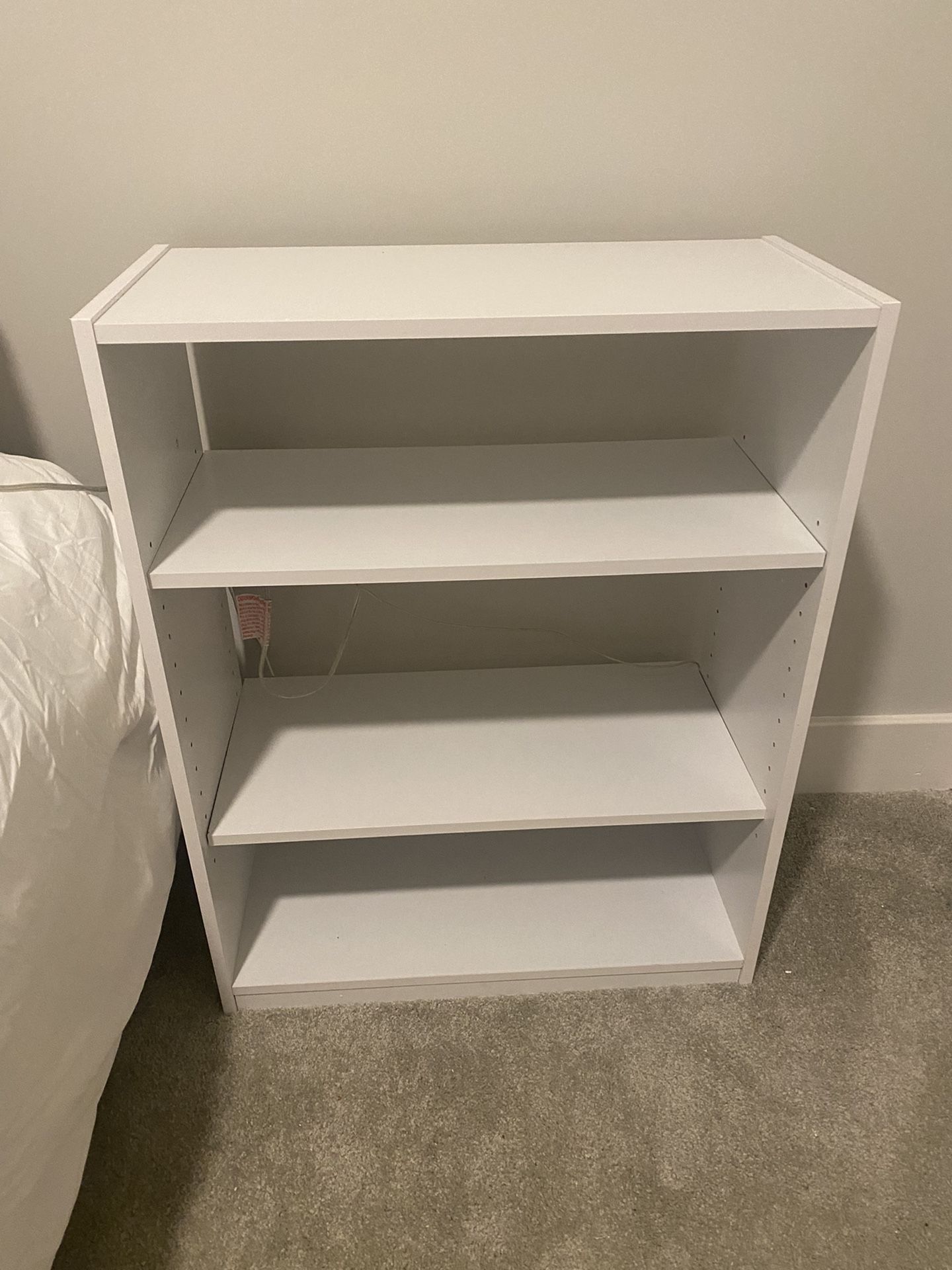 Mainstay 3-shelf bookcase, White