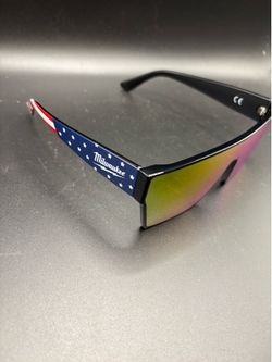 Milwaukee polarized red white and blue sunglasses