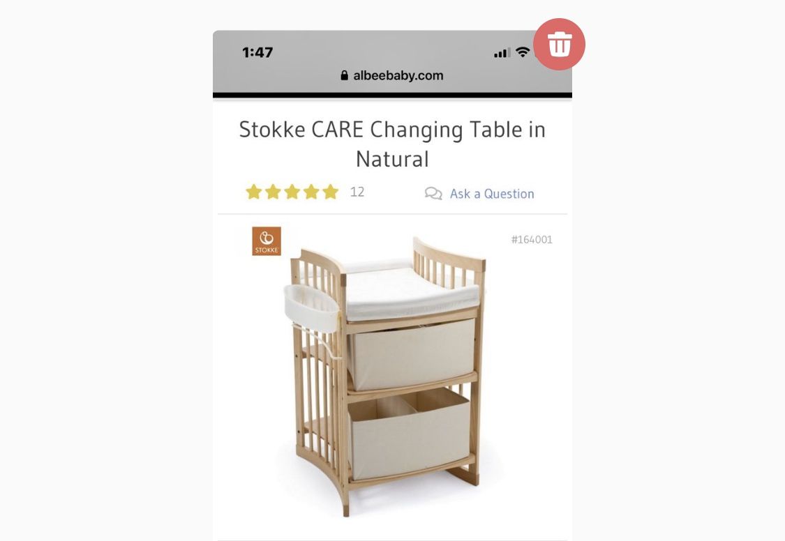 Baby Changing Table- Stokke - Gently Used