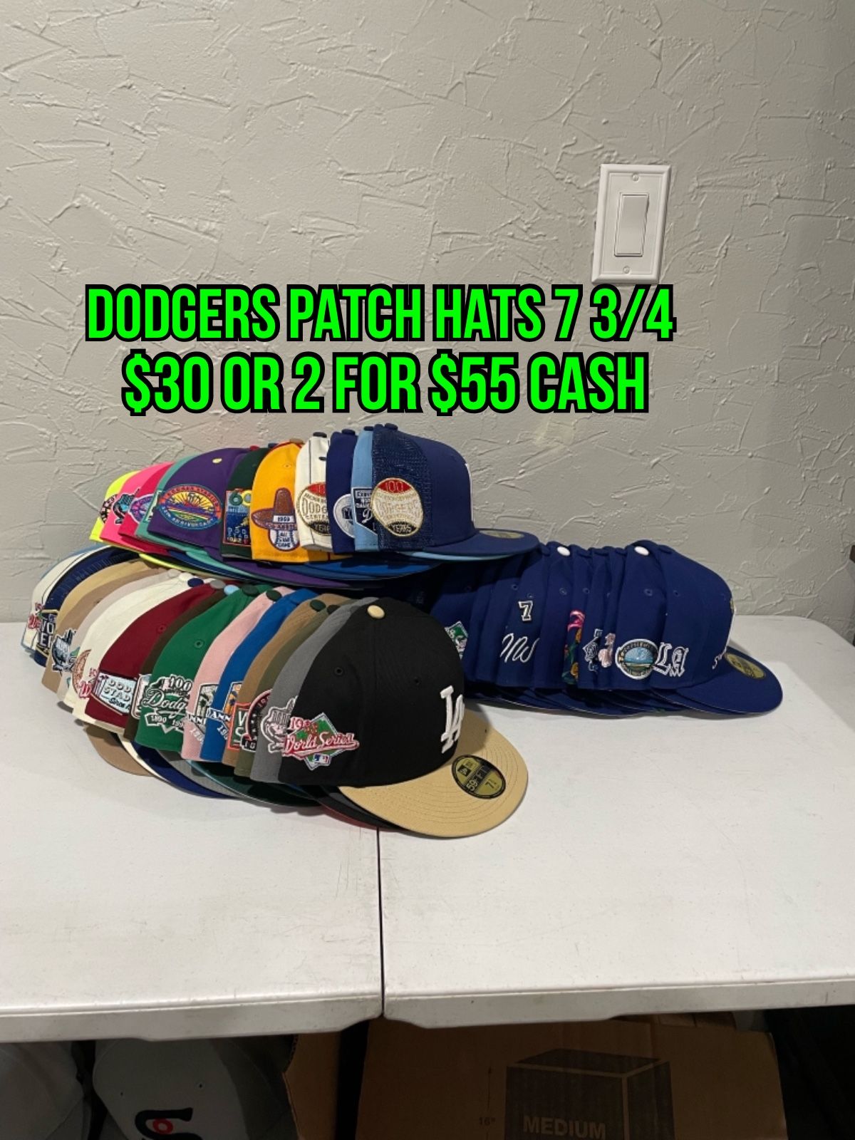 Los Angeles Dodgers Multi Logo 59FIFTY Fitted Hat, Blue - Size: 7 3/4, MLB by New Era