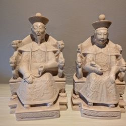 Chinese Emperor And Empress Statues 