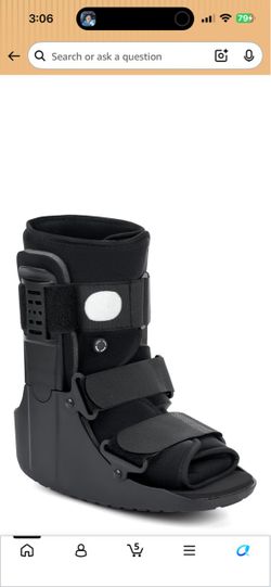 Air Walking Boot, Fracture Boot Short Walker Protection Fits Left or Right Foot Ankle Support for Injuries Fractures Sprains Black M