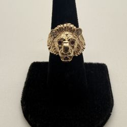 GOLD RING 14KT YELLOW GOLD, SIZE 7, .20ctw NATURAL DIAMOND, 13.6 GRAMS 