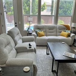 Custom Ashley Sofa & Loveseat Electric Recliners