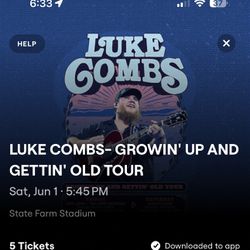 2-Luke Combs Tickets For Sat 6/1/24