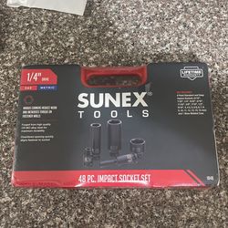 Sunex 1848, 1/4 Inch Drive Master Impact Socket Set
