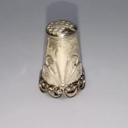 Vintage 925 Sterling Silver  Swirl Sewing Thimble, Made In Mexico