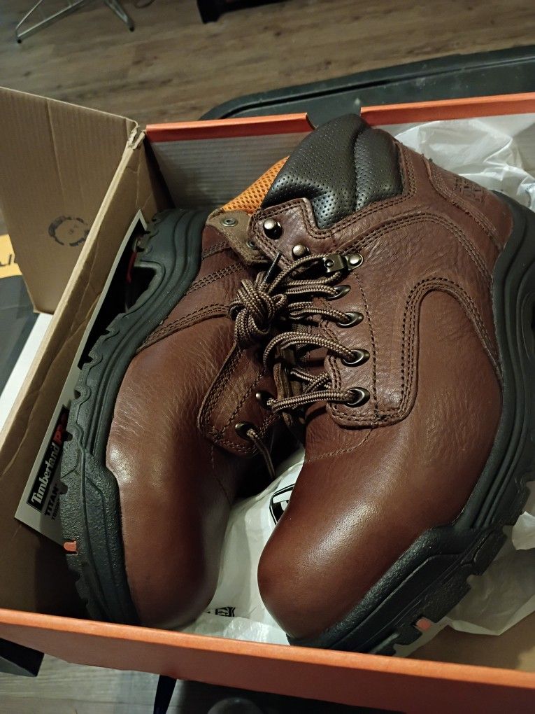 TIMBERLAND MEN'S TITANS ALLOY TOE WATER PROOF WORK BOOT SIZE 9.5 